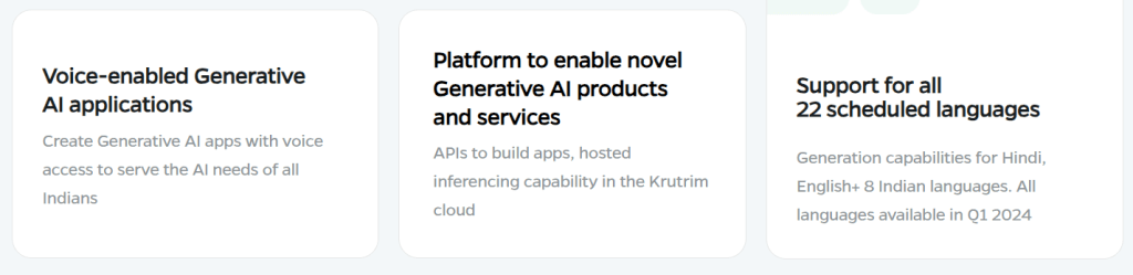 features of Krutrim AI